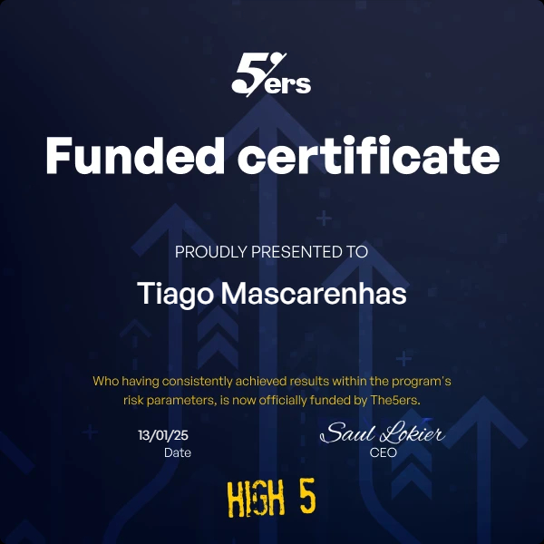 Official The5ers Funded Trader Certificate